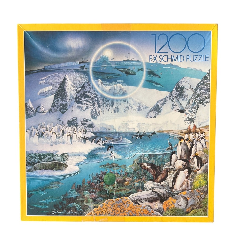 FX Schmid 1200 Piece Puzzle Suzanne Duranceau Antarctic Wildlife Penguins Whales